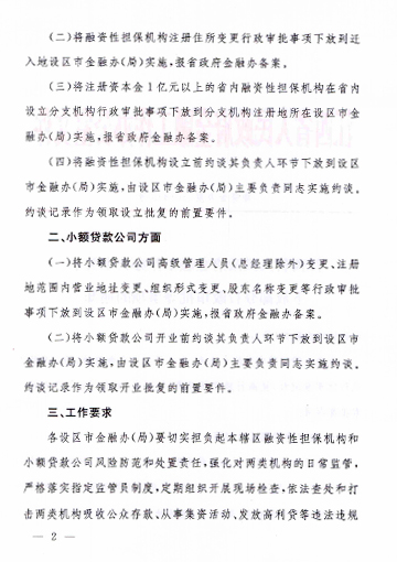 江西省人民政府金融工作办公室关于下放部分行政审批等事项的通知