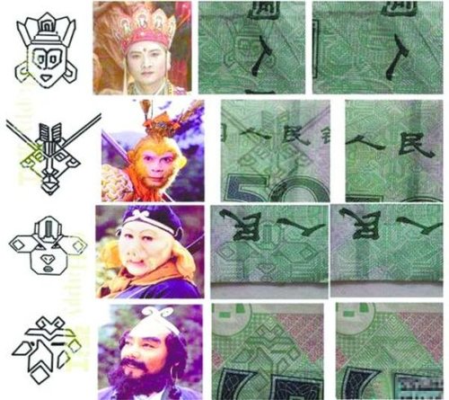 网传人民币藏玄机: 50元钞票上印有唐僧师徒